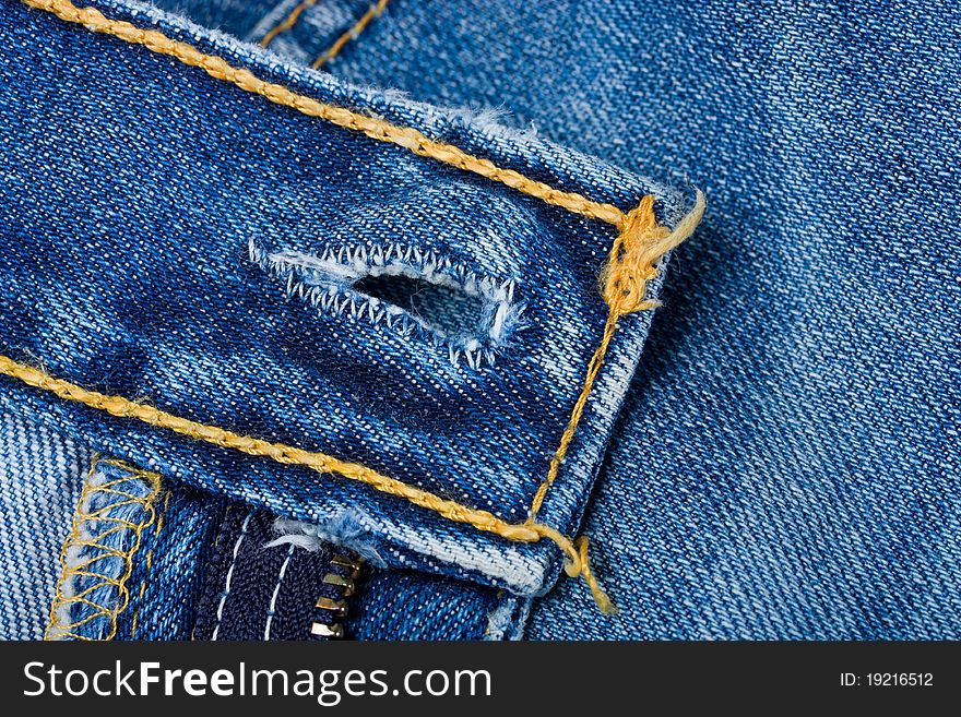 Open Blue Denim Jeans background.