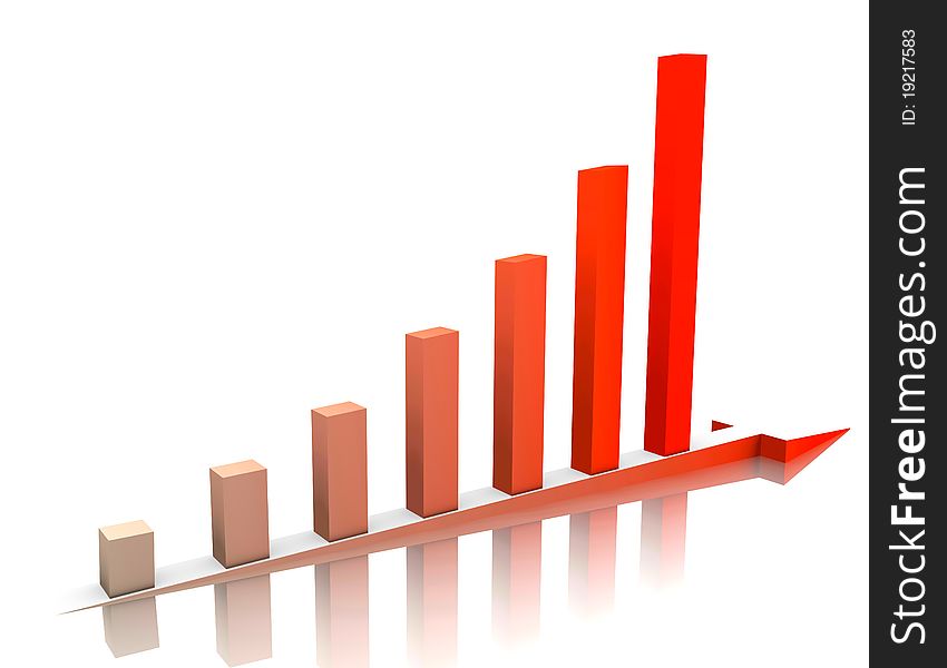 Week buisness graph is reflected on the white. Week buisness graph is reflected on the white.