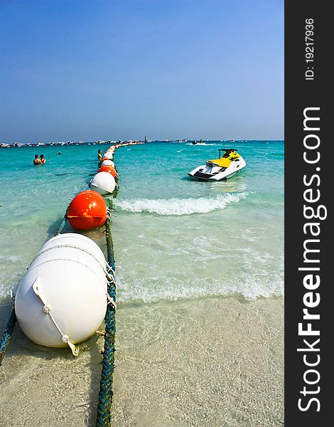 Safety buoy on the sea