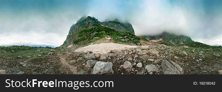 Fisht (adyg. Ason) - peak in the western part of the Main Caucasian ridge, elevation 2,867 m.