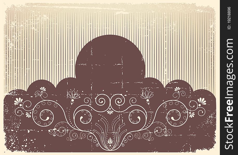 Vintage Background With Vignettes.