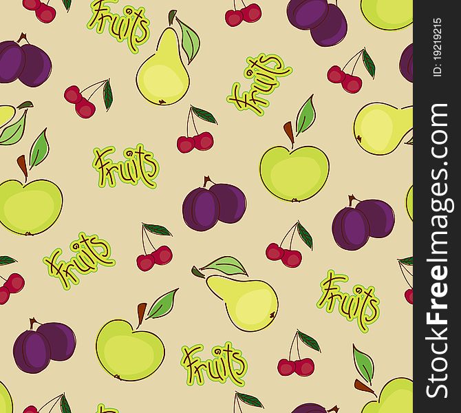 Seamless fruit wallpaper