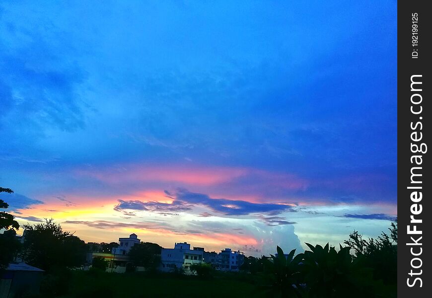 Flowing Of Clouds Making Different Patterns