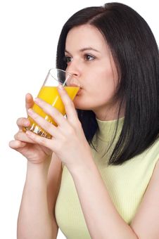 Woman With A Glass Of Oranges Juice Stock Photos Woman With A Glass Of Oranges Juice Stock Photos