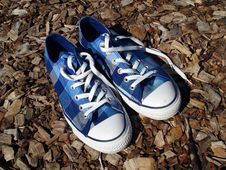 Blue Sneakers Royalty Free Stock Photography Blue Sneakers Royalty Free Stock Photography