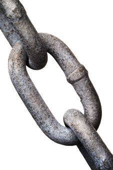 Isolated Metal Chain Link Royalty Free Stock Image