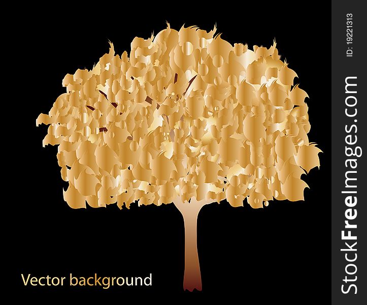 Abstract Gold Tree