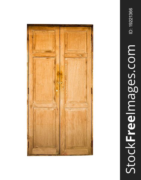 Grunge door background with white