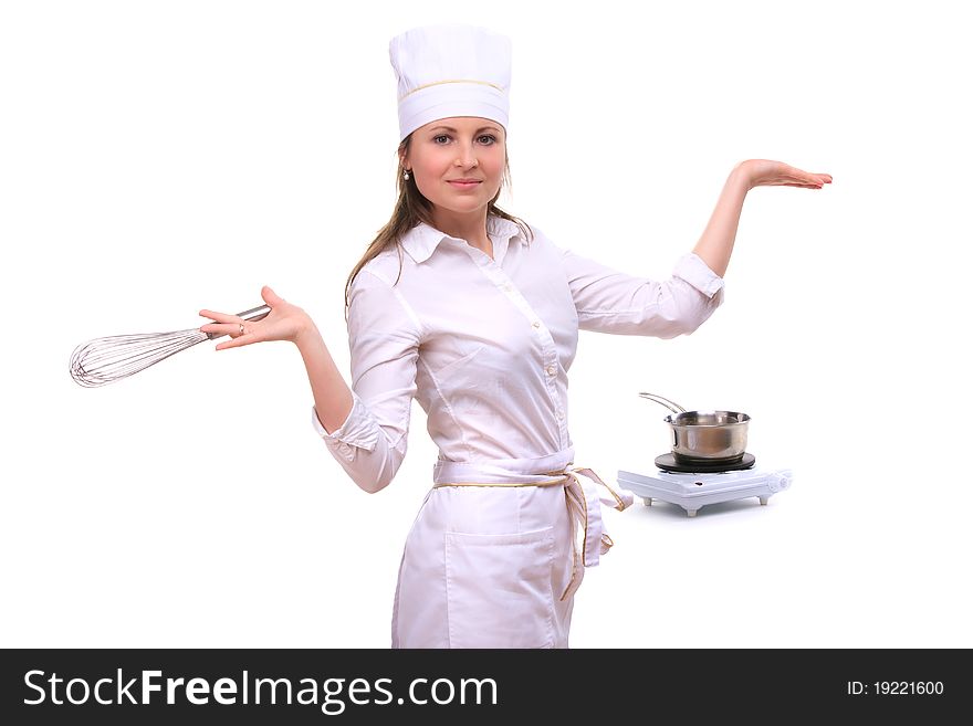 Beautiful cooking woman