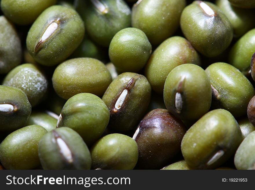 Isolated macro of green bean