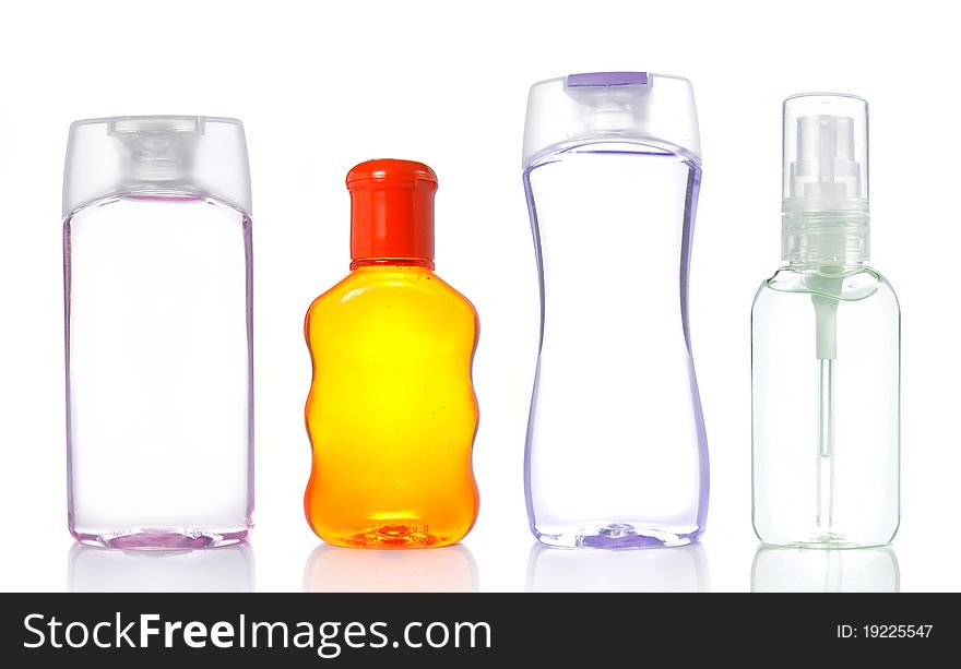 Four type of transparent bottle. Four type of transparent bottle