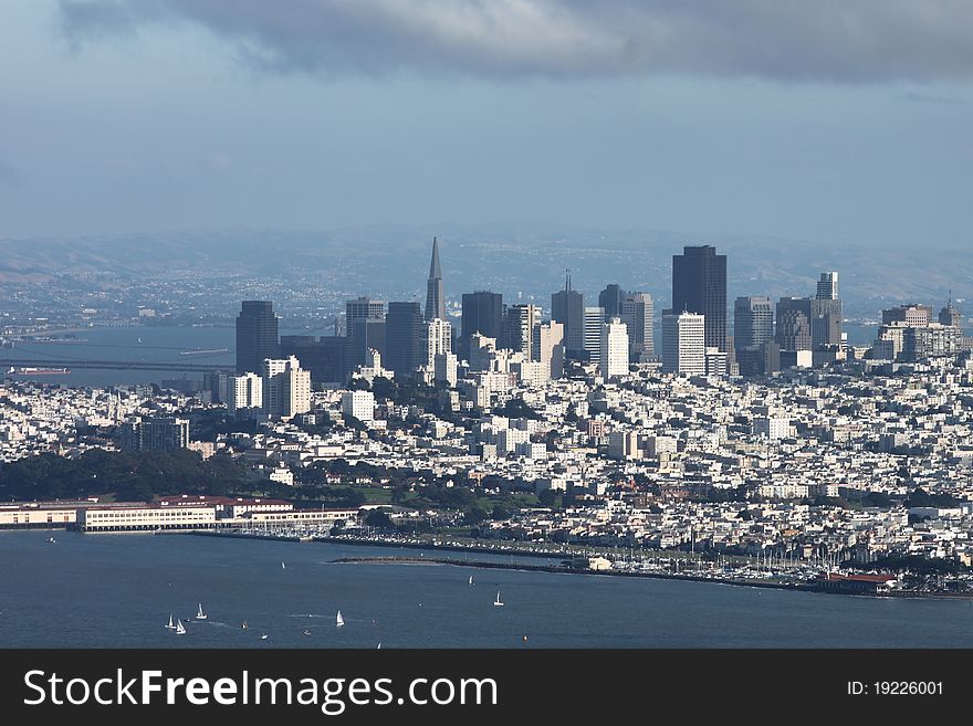 View of San Francisco from the Distance. View of San Francisco from the Distance