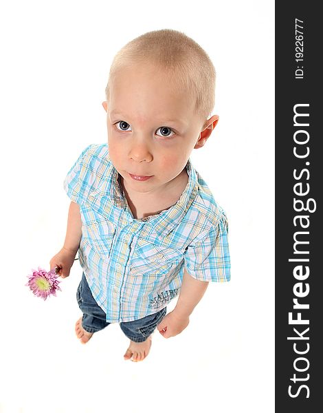 Boy Holding Flower