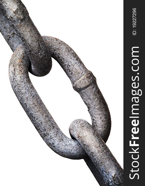 Isolated Metal Chain Link