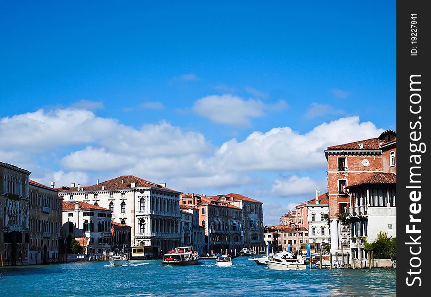Venice 's Grand Canal with Blue sky