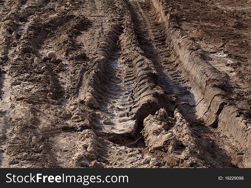 Dirty road in the spring of abstract background. Dirty road in the spring of abstract background