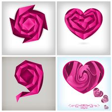 Origami Concept, Love Theme Background Royalty Free Stock Photos Origami Concept, Love Theme Background Royalty Free Stock Photos