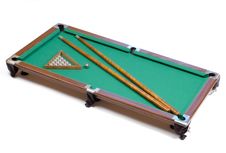 Pool-table With Supplies Stock Images