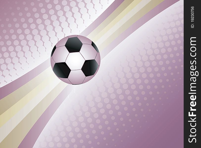 Soccer ball on pink halftone background. Soccer ball on pink halftone background.