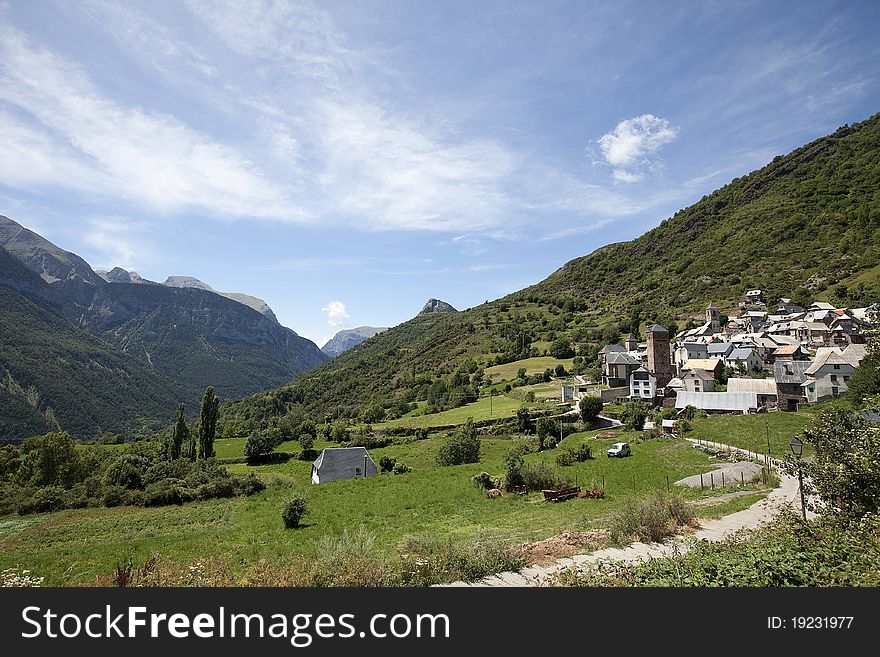 Village Plan in Spanish Pyrenees. Village Plan in Spanish Pyrenees