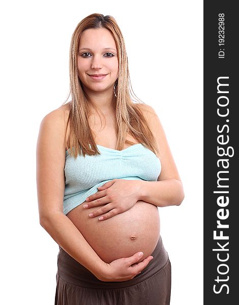 Pregnant Woman Isolated