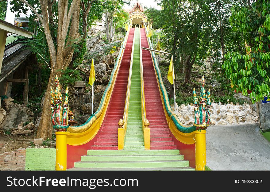 Buddhist temple in Kanchanaburi, Thailand