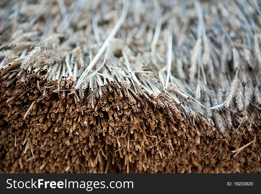 Straw roof. Texture or background. Straw roof. Texture or background.