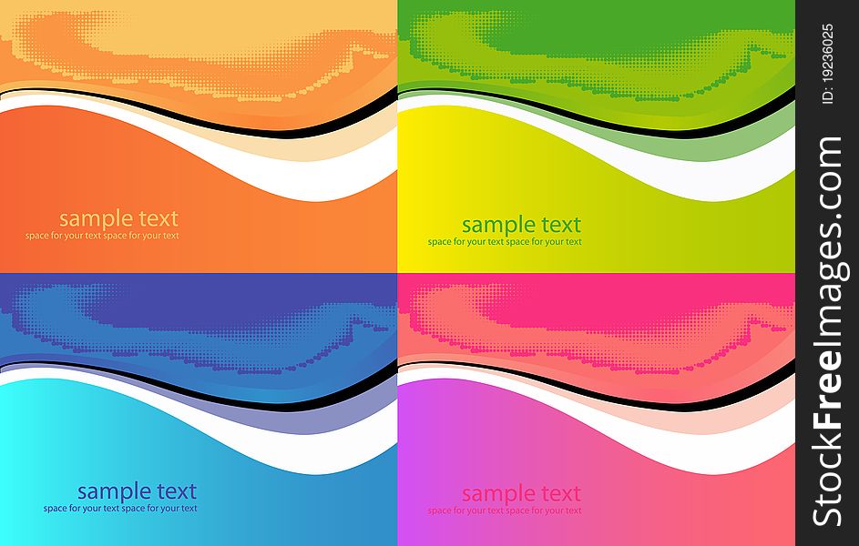 Abstract backgrounds color set for text. Vector illustration. Abstract backgrounds color set for text. Vector illustration.