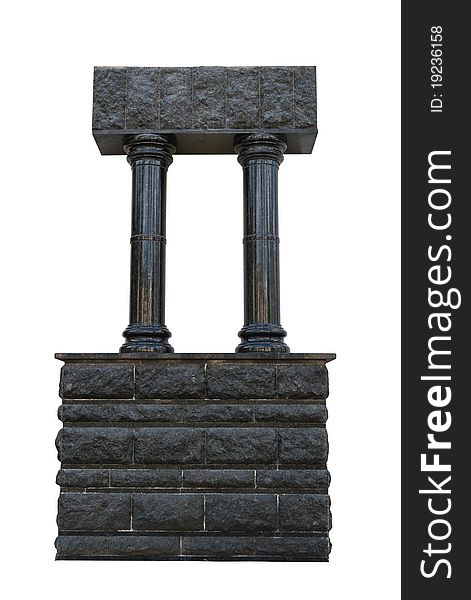 Columns Of Black Polished Stone