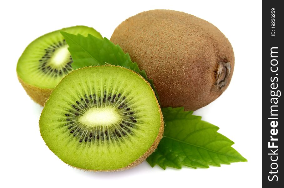 Sweet kiwi with life close up