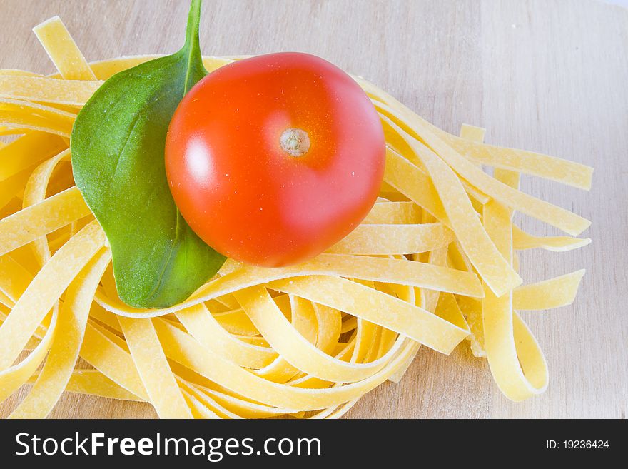 Italian pasta tomato and basil