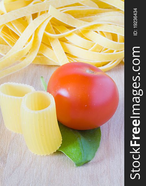 Italian pasta tomato and basil