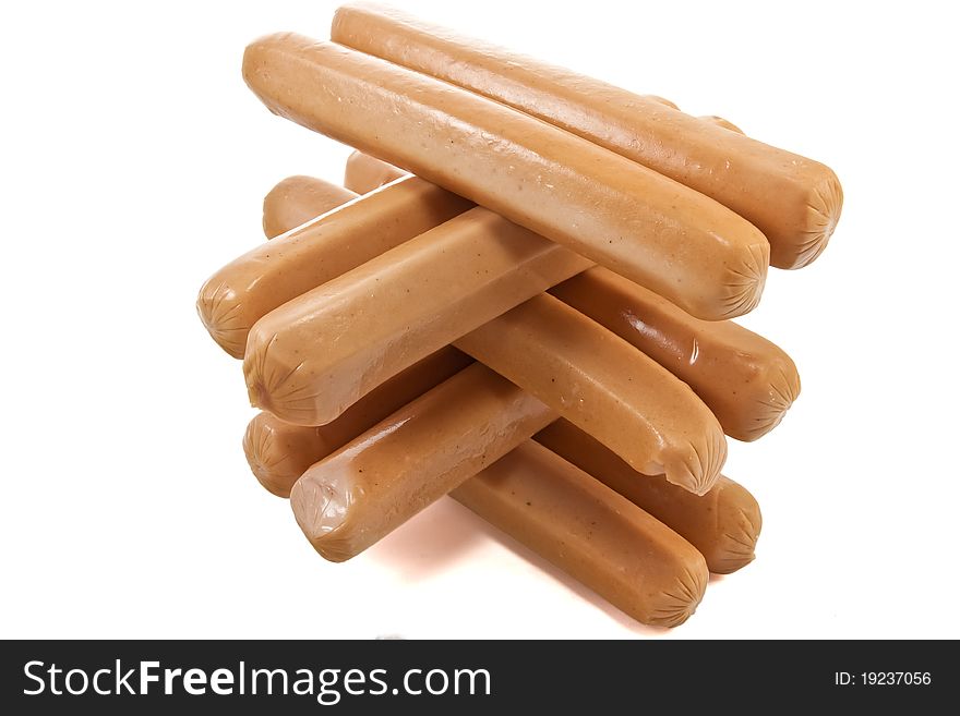 Picture of a stack of sausages. Picture of a stack of sausages