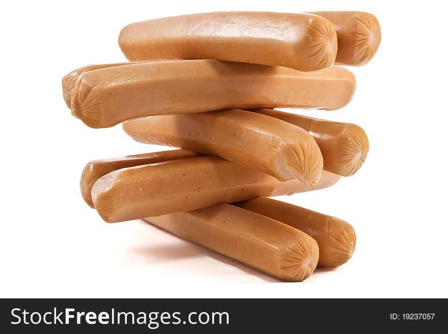 Some stacked sausages