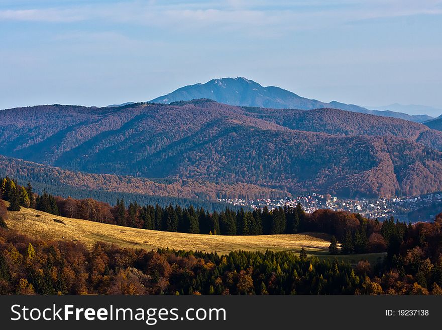 View of Bucegi mountains (Romania) in autumn. View of Bucegi mountains (Romania) in autumn