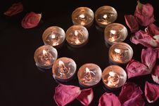 Candles And Petals Royalty Free Stock Photo Candles And Petals Royalty Free Stock Photo