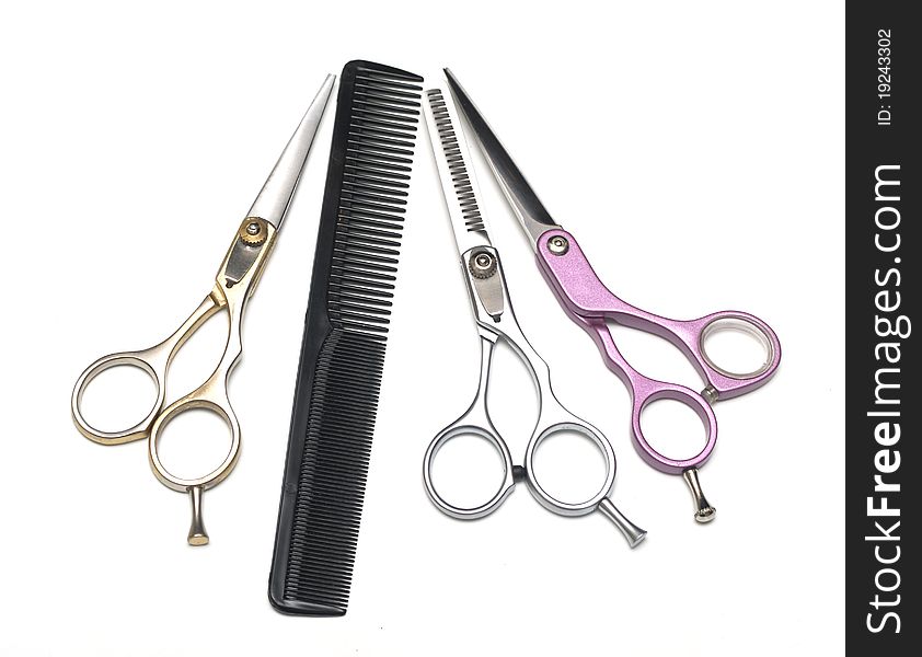 Range of accessories for hairdressers