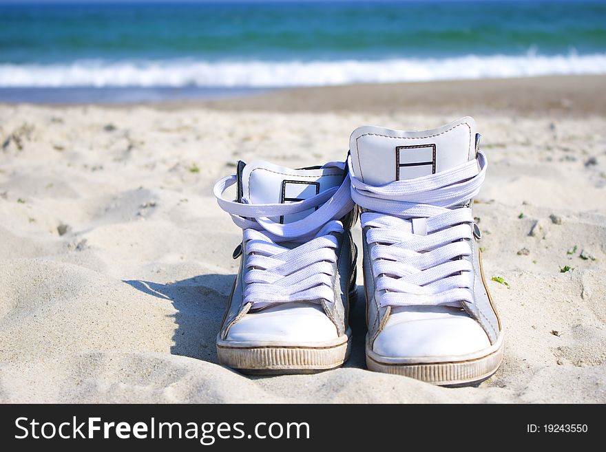 Sneakers On The Beach