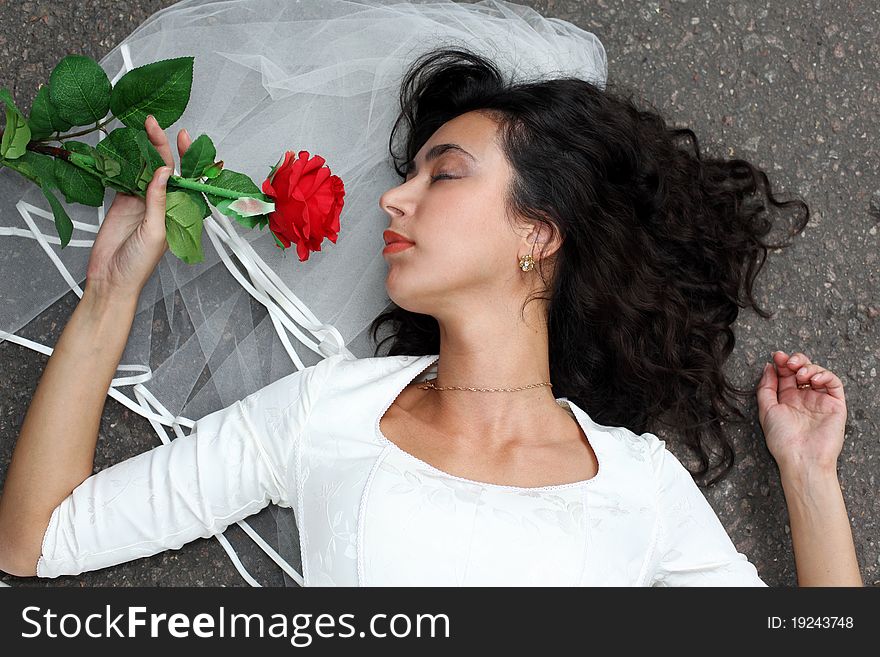 Bride with flower