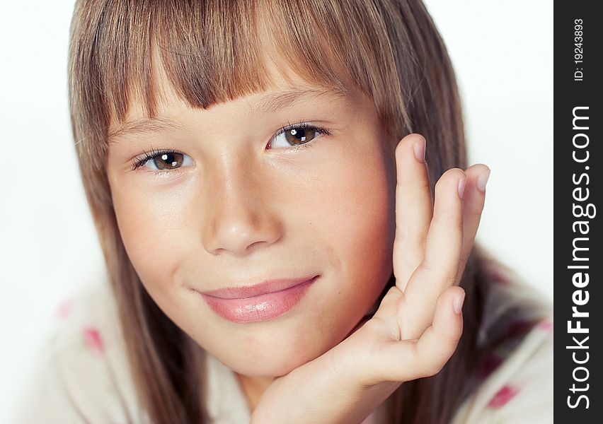 Portrait of a beautiful girl studio shot