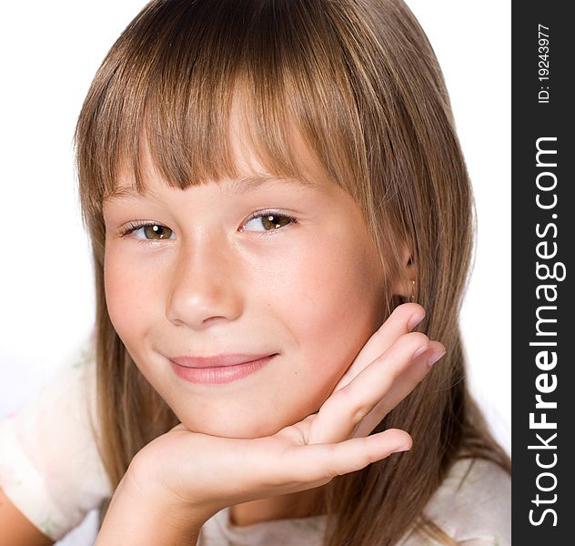 Portrait of a beautiful girl studio shot