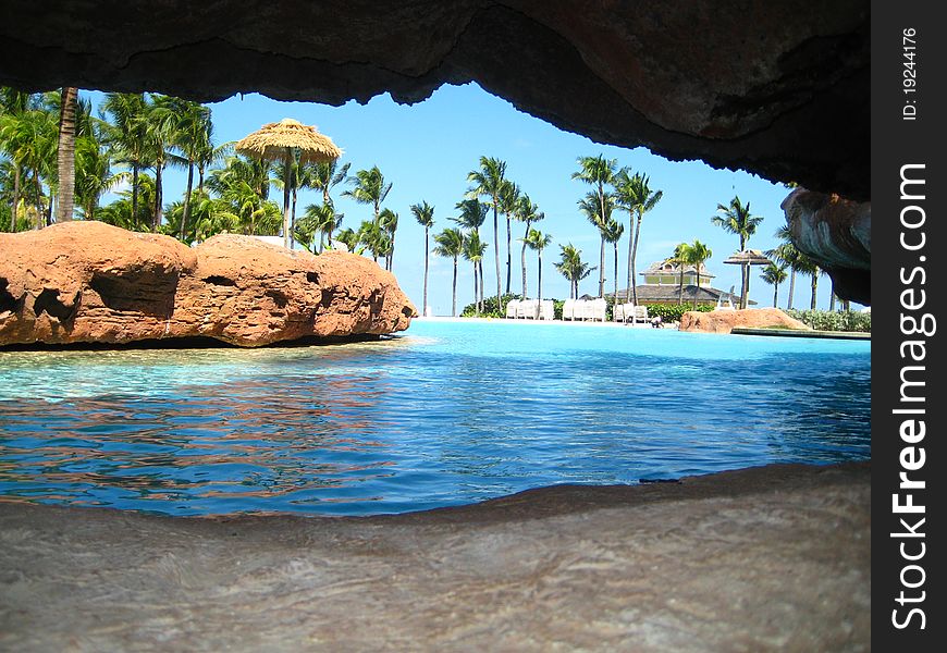 Swiming Pool At A Resort In Bahamas