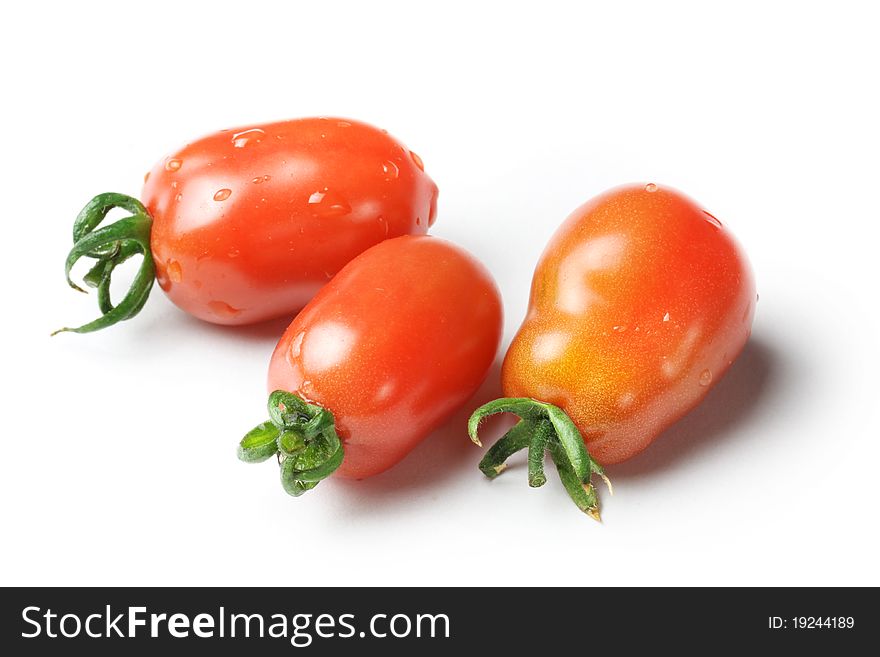 Red Tomatoes on black white ground