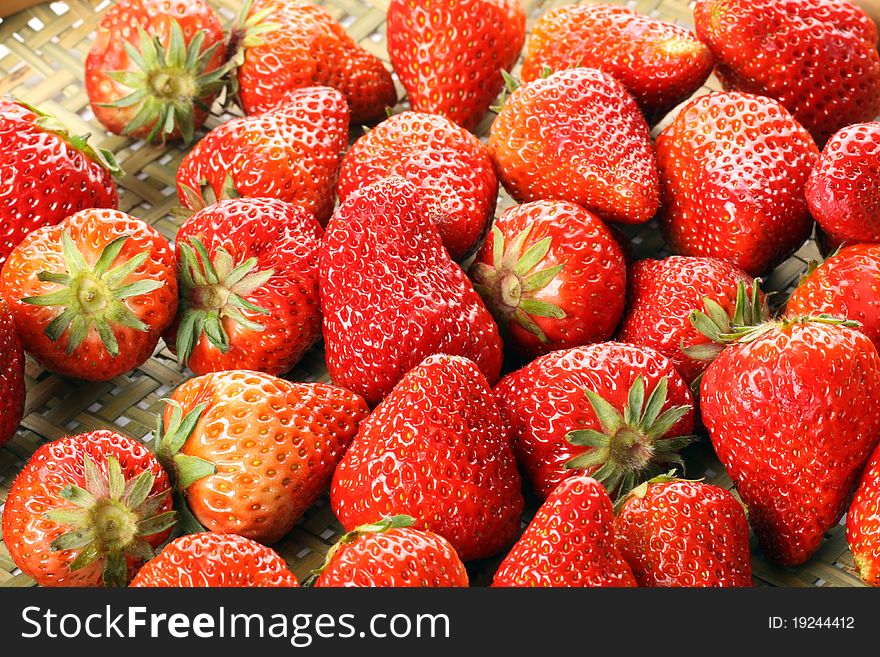 Fresh strawberry on  background closeup