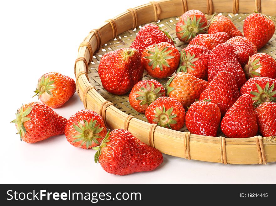 Fresh strawberry on white background