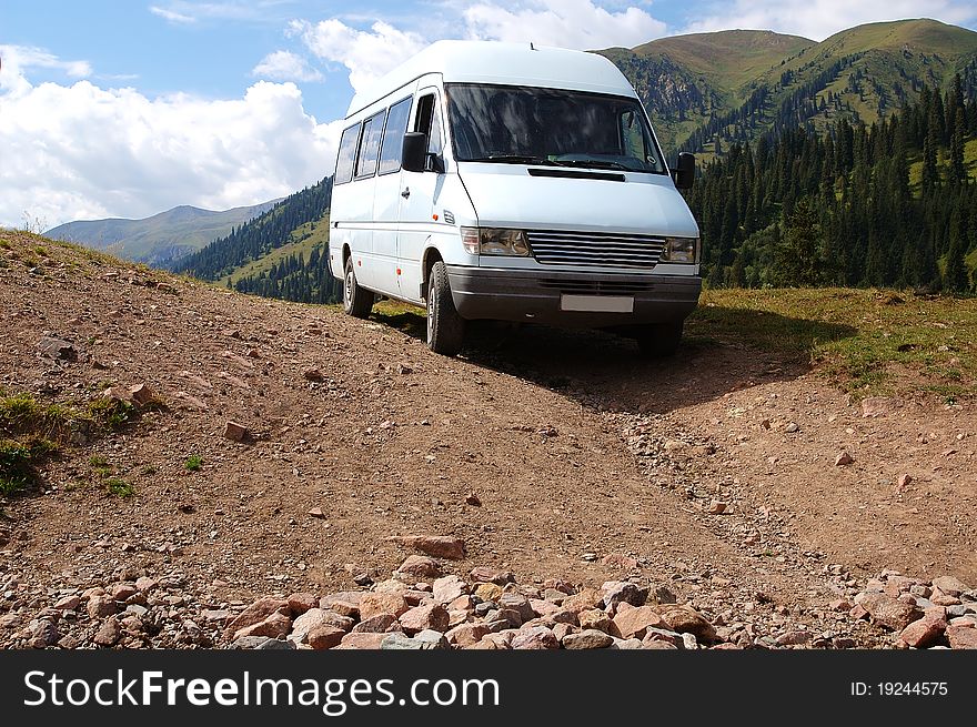 Bus In Mountains