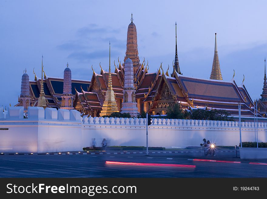 Wat Phra Kaew : The royal temple of Bangkok , Thailand.