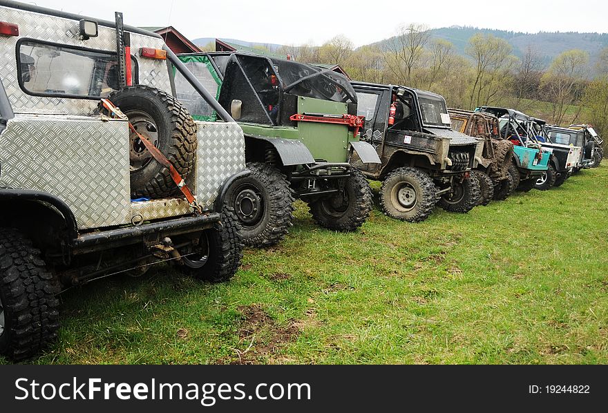 Offroad cars 4x4 all wheel drive, outdoor. Offroad cars 4x4 all wheel drive, outdoor