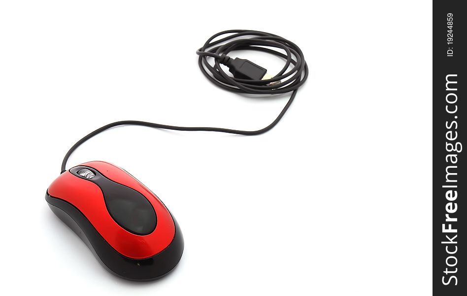 Pc mouse isolated on white with clipping path