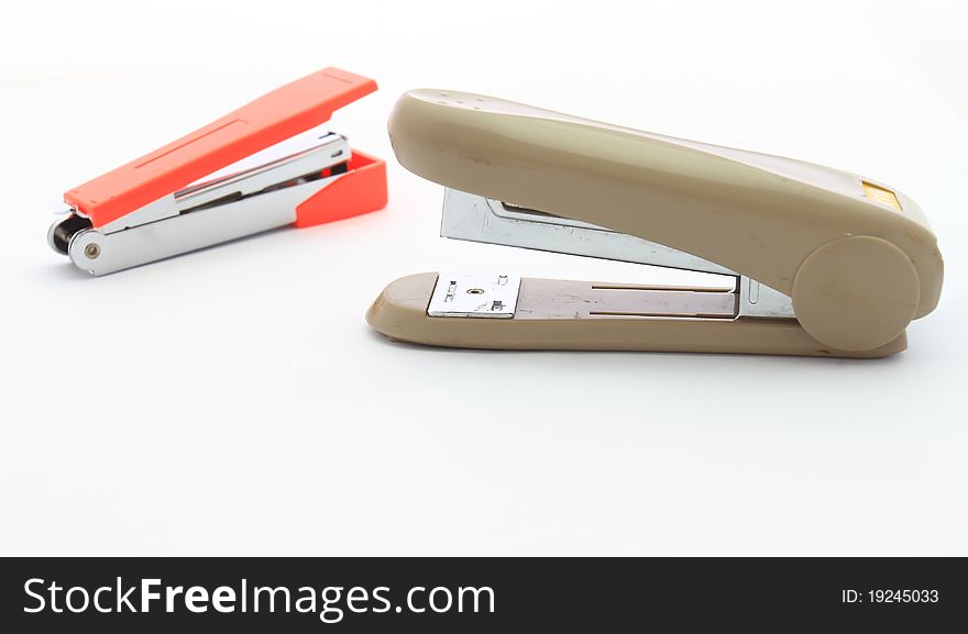 Two Staplers Isolated On A White Background